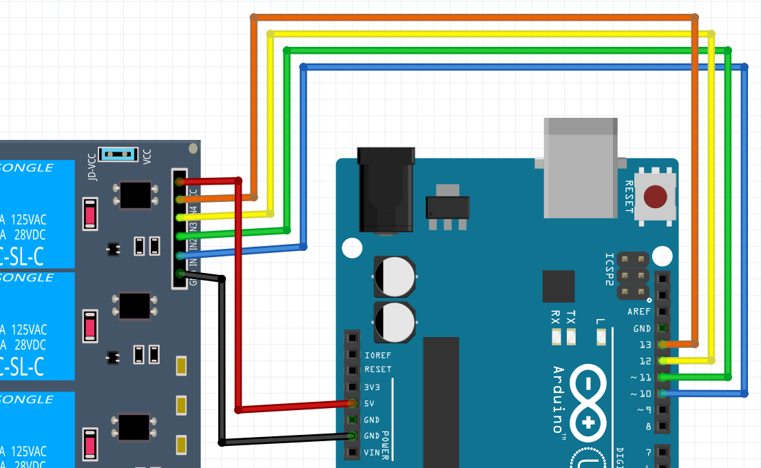 24.3. Anslut en Arduino till reläkortet