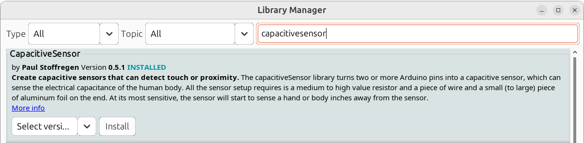 Nu är biblioteket installerat
