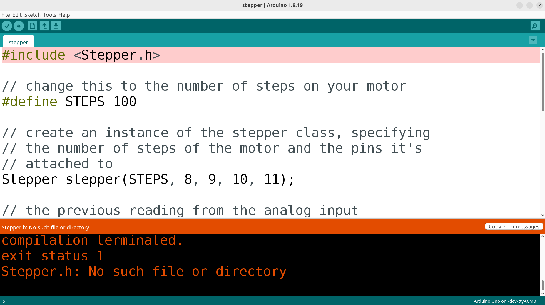 Felmeldning om du inte har installerat CheapStepper