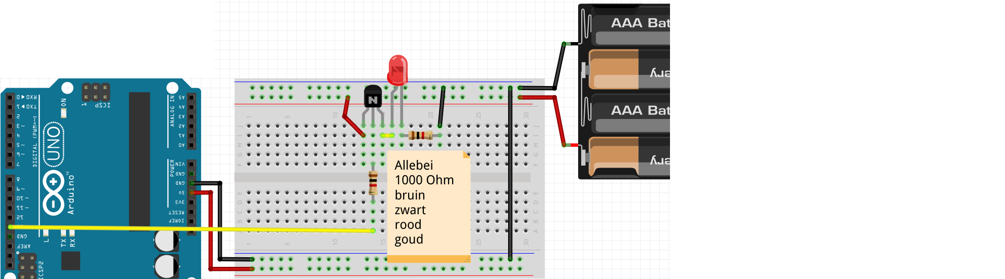 LED met transistor