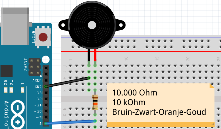 Muziek tone aansluiten