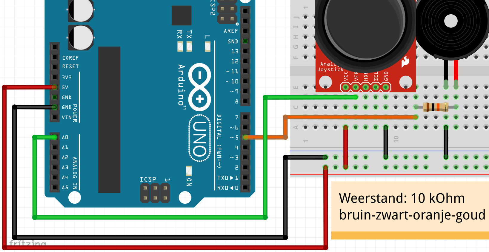 Aansluiten joystick