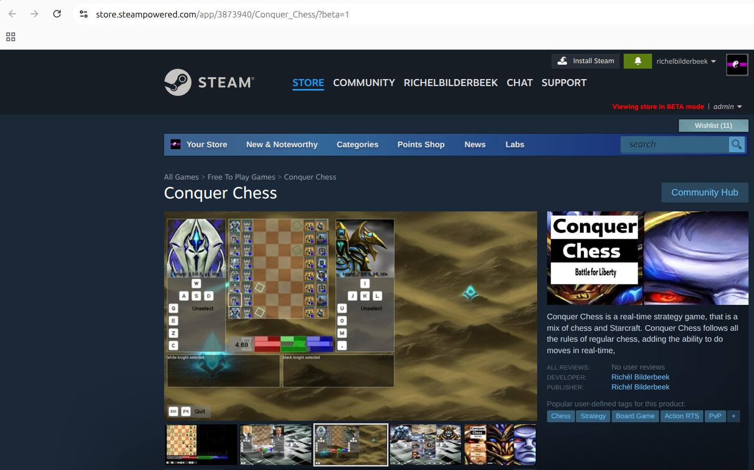 Conquer Chess v0.9 in the Steam store