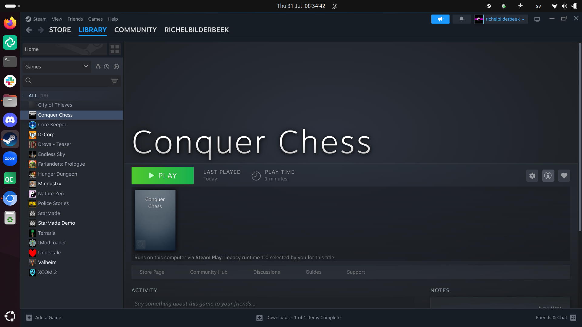 The 2025-07-31 Steam page