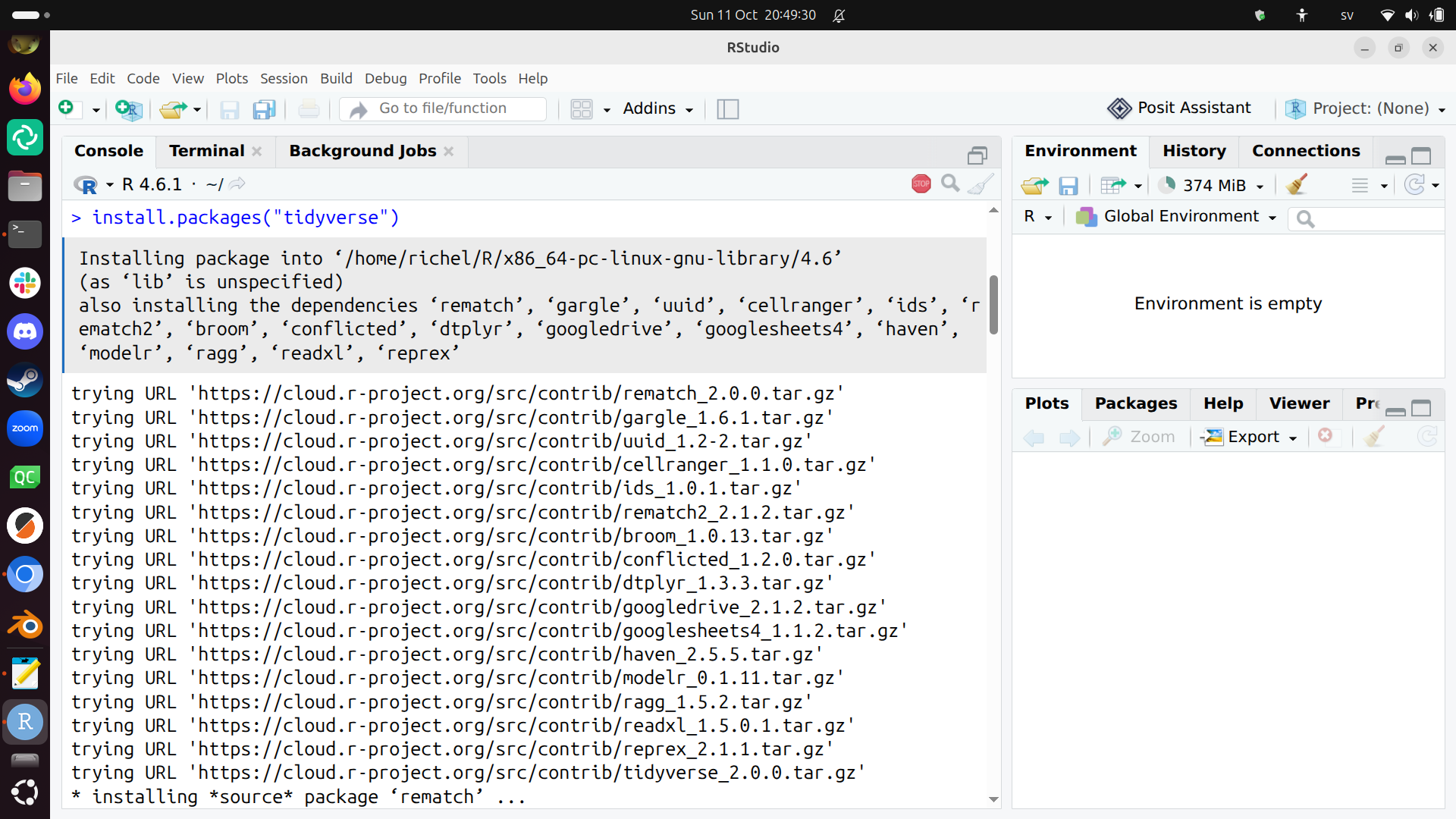 Installing the Tidyverse packages