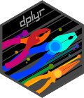 The dplyr logo