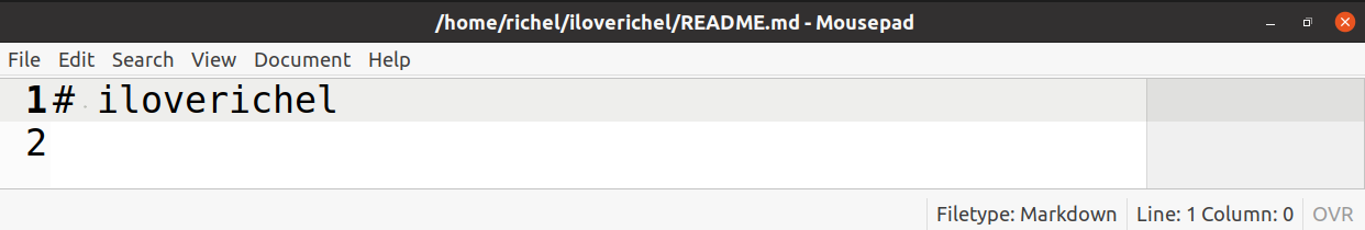 Editing the README.md file