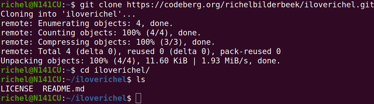 List the files in your folder
