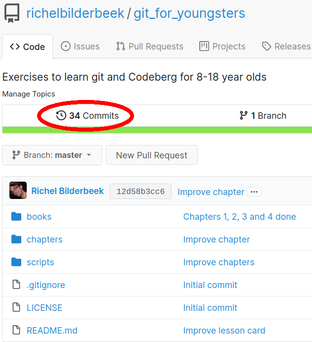 A repo with many commits