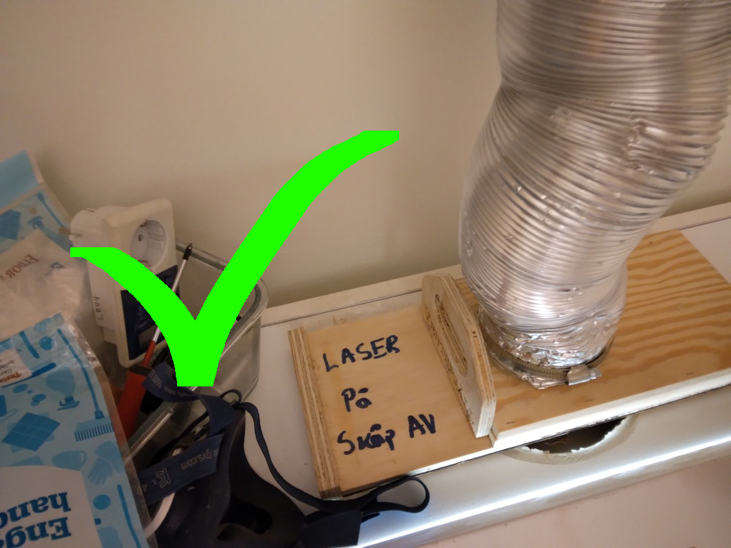 Air goes to the laser