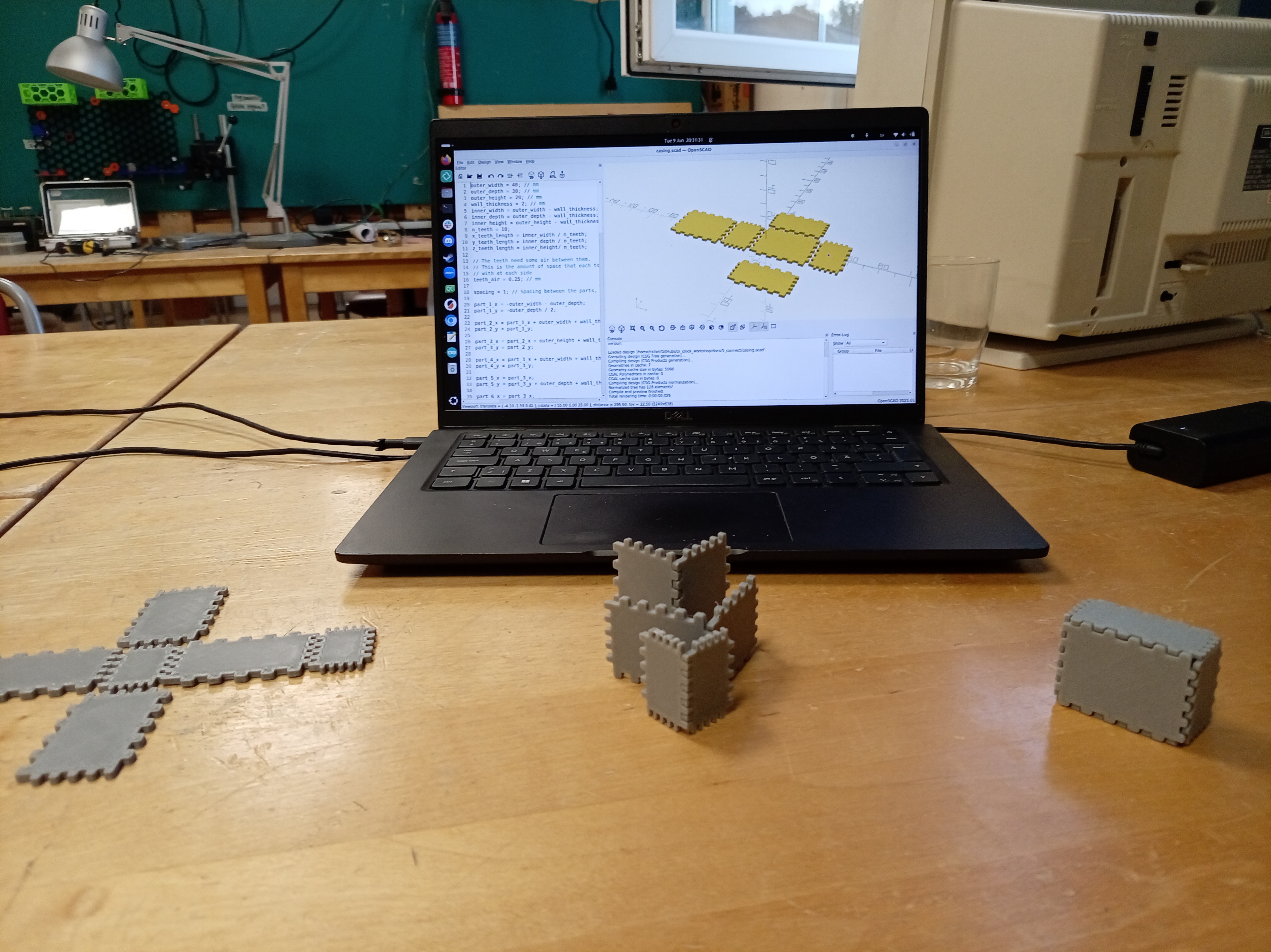 Six pieces box in development