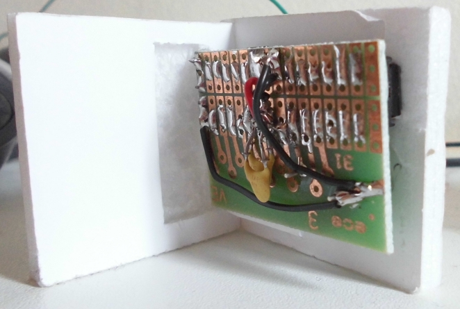 Minimal Pi Clock in 2017, backside view