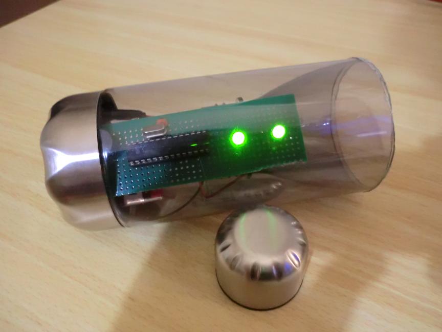 Minimal Pi Clock in 2019, in casing, front view