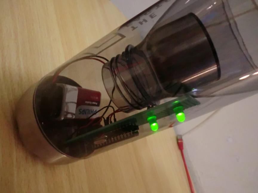 Minimal Pi Clock in 2019, in casing, back view