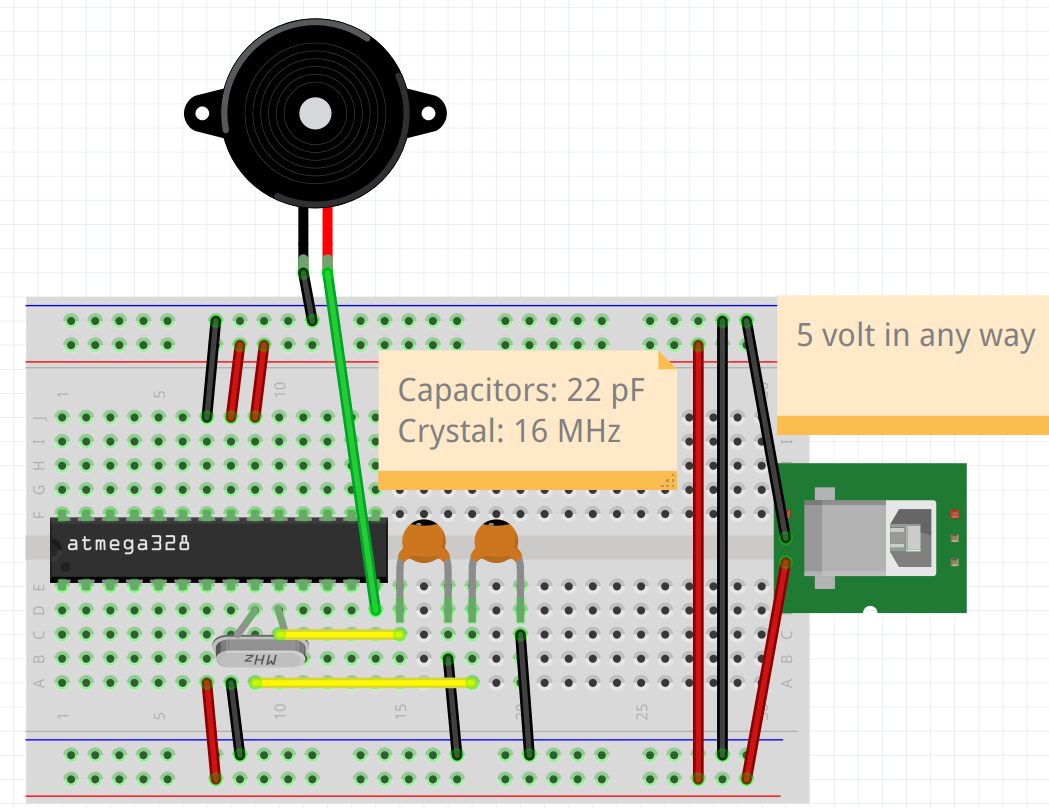 The Minimal Pi Clock schematic
