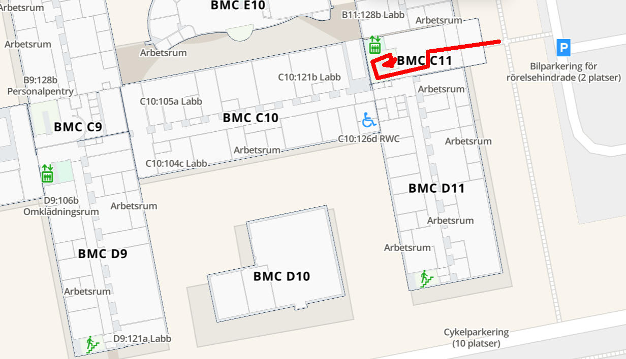 BMC first floor route