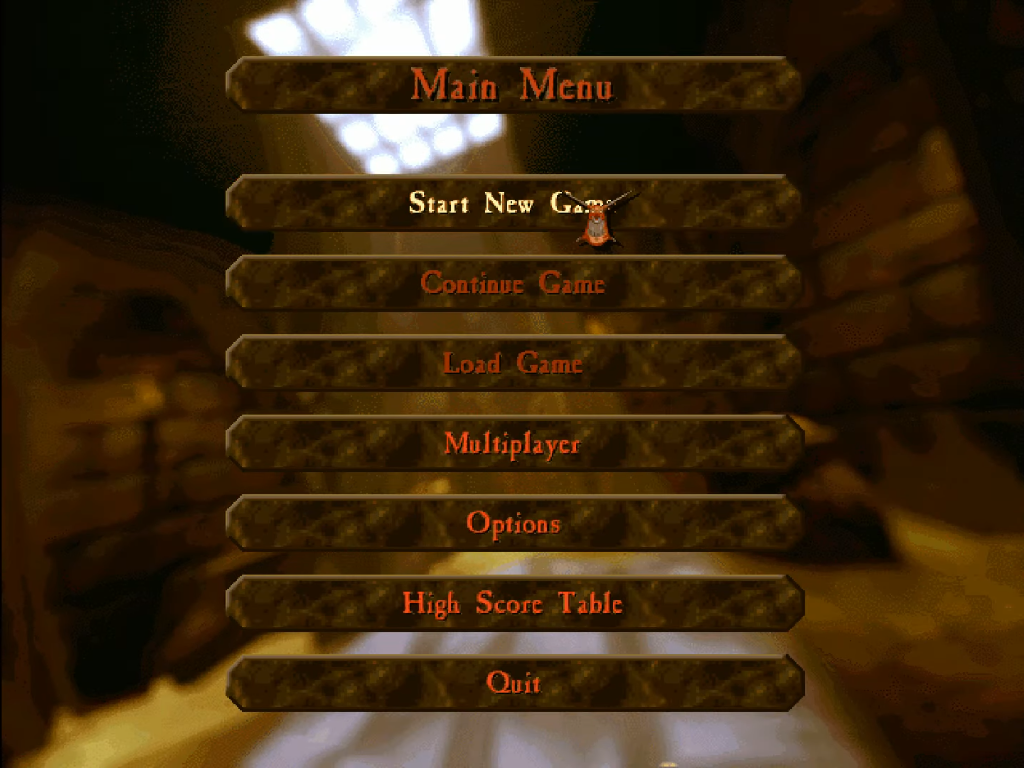 Dungeon Keeper huvudmenyn